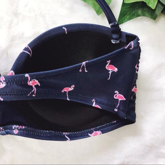 GAP Flamingo Navy Blue Twist Bandeau Bikini Top - Picture 7 of 7